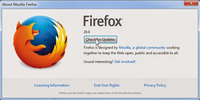 mozilla firefox check for updates